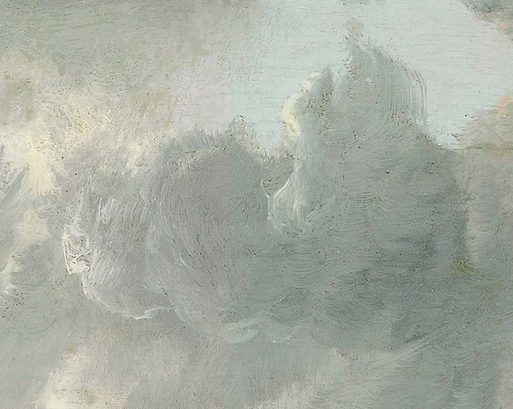 Behang met wolkenluchten uit het Rijksmuseum