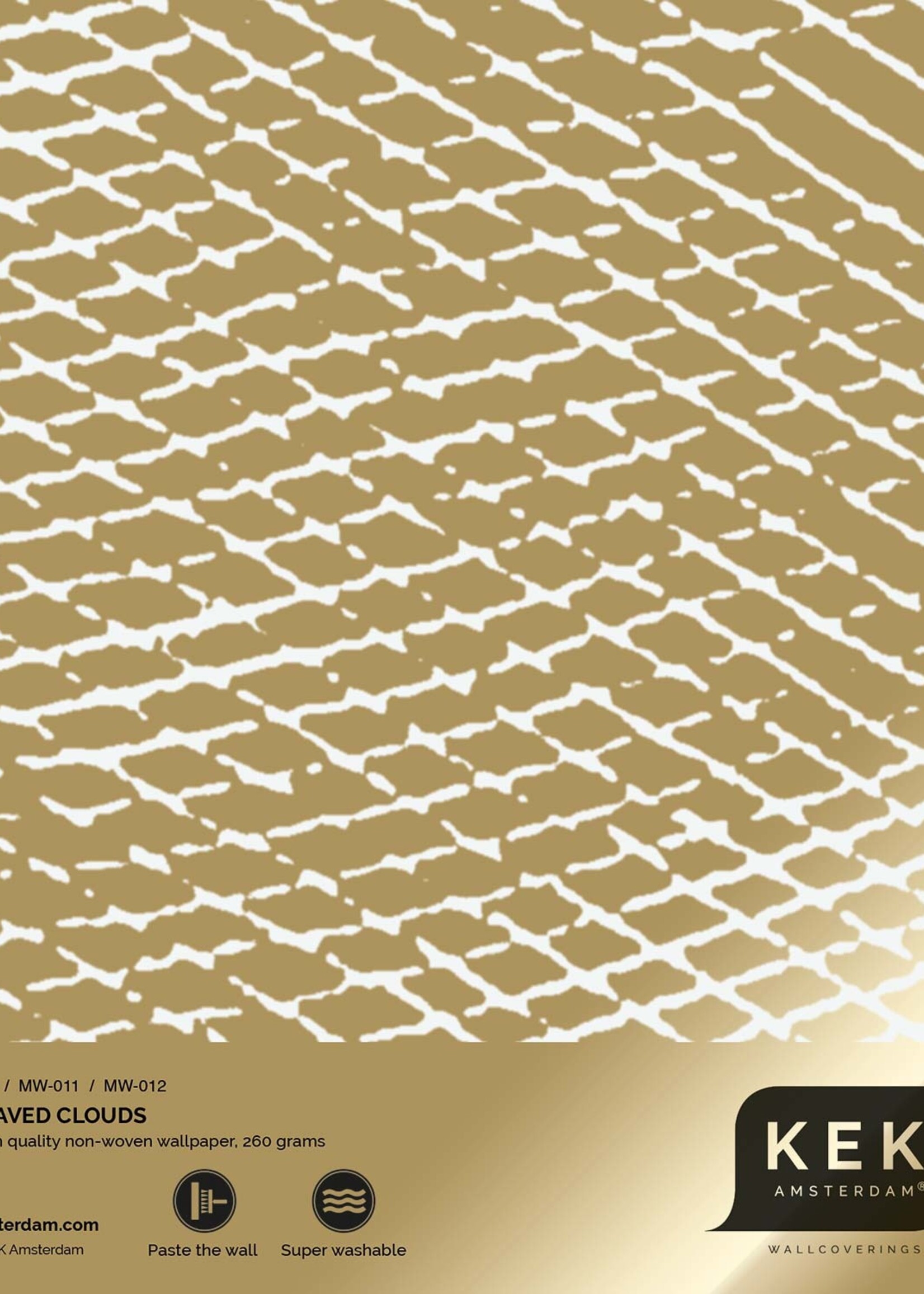 Gold-Tapete Engraved Clouds