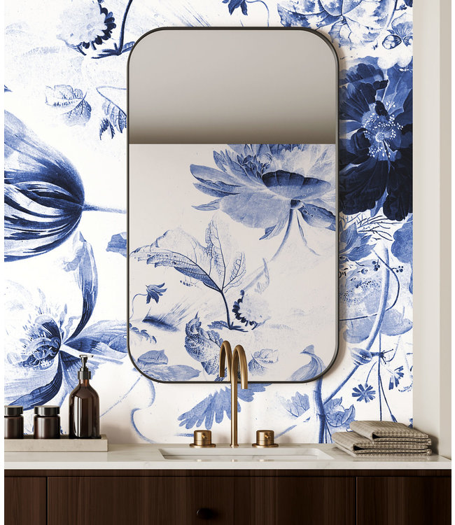 Wandvullend Fotobehang bloemen Royal Blue Flowers