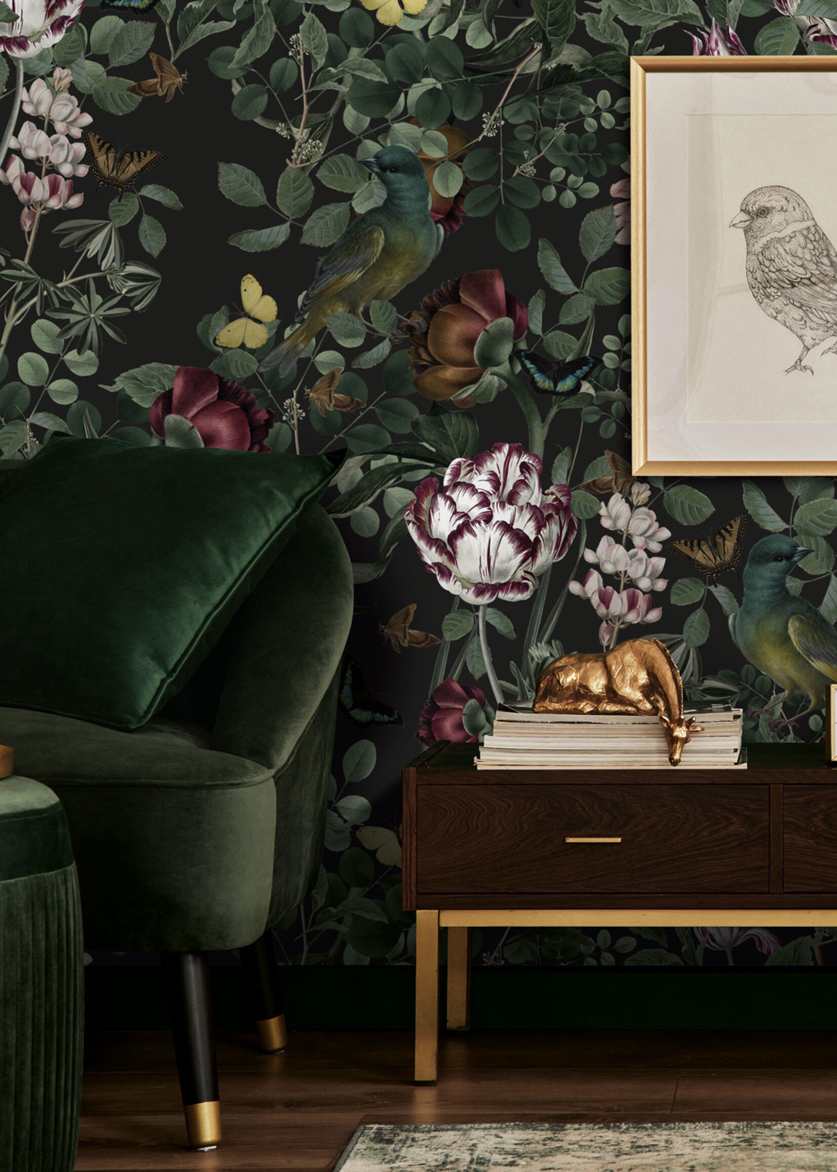 Botanisch behang Bold Botanics, 97.4 x 280 cm
