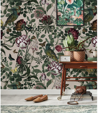Buy Coral Bold Floral Wallpaper  Peel and Stick Wallpaper Online in India   Etsy