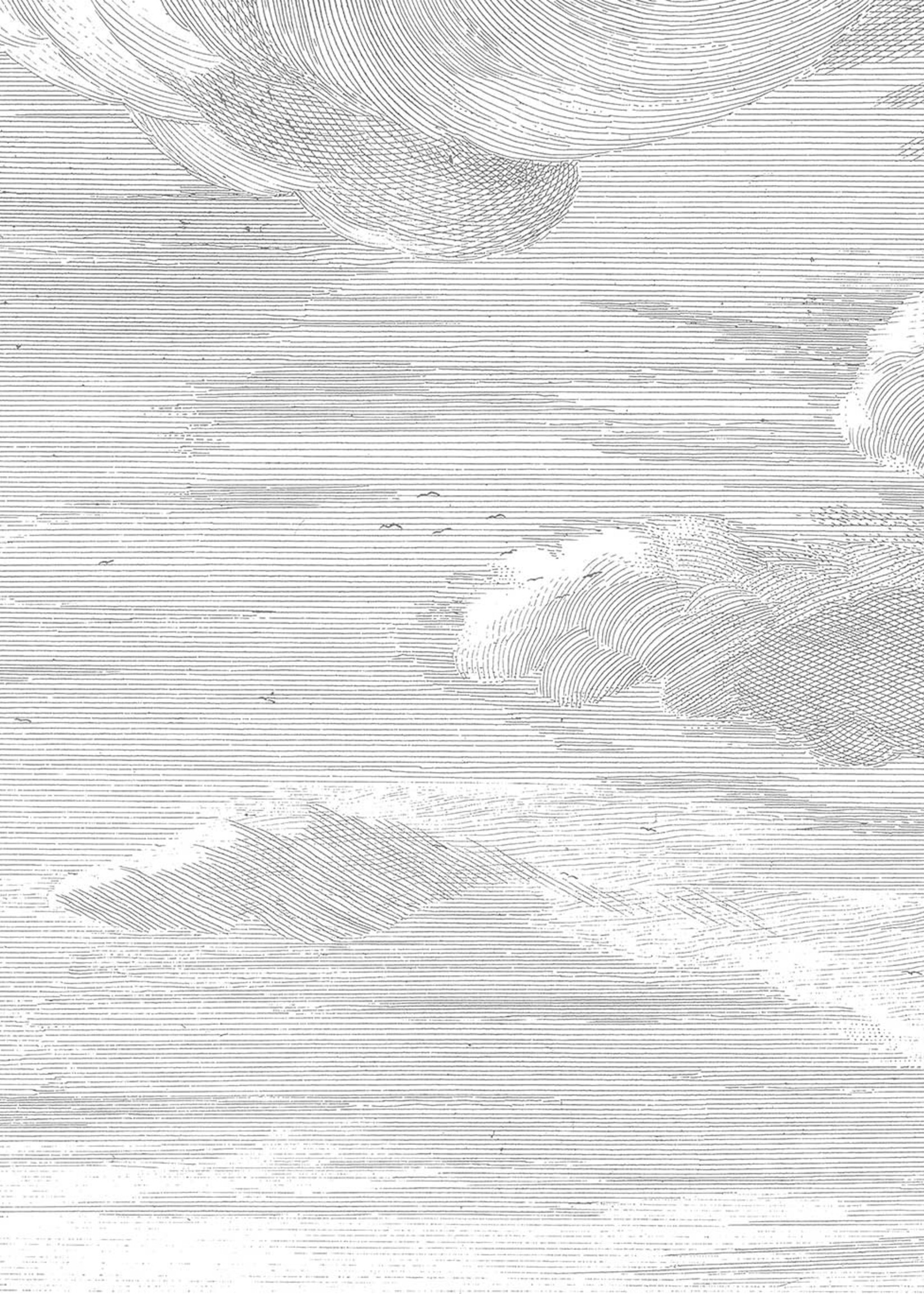 Wall Mural Engraved Clouds
