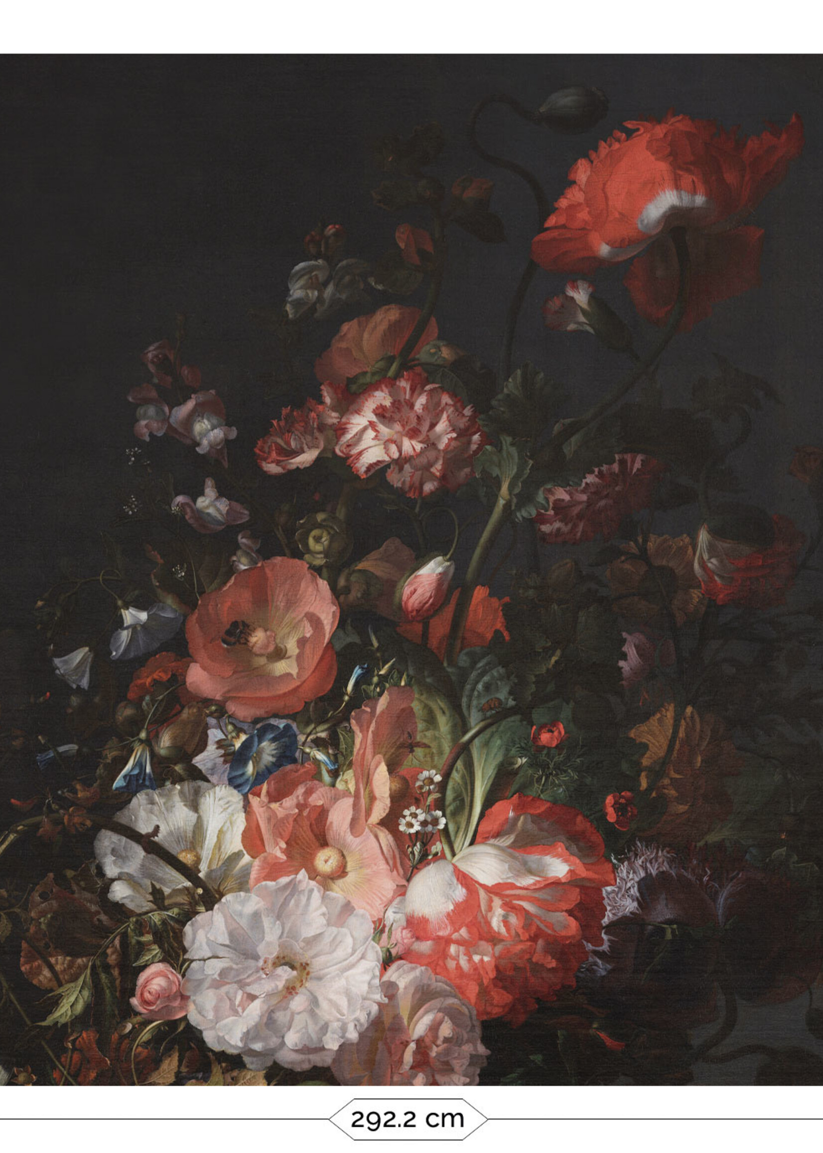 Wandvullend Fototapete Golden Age Flowers