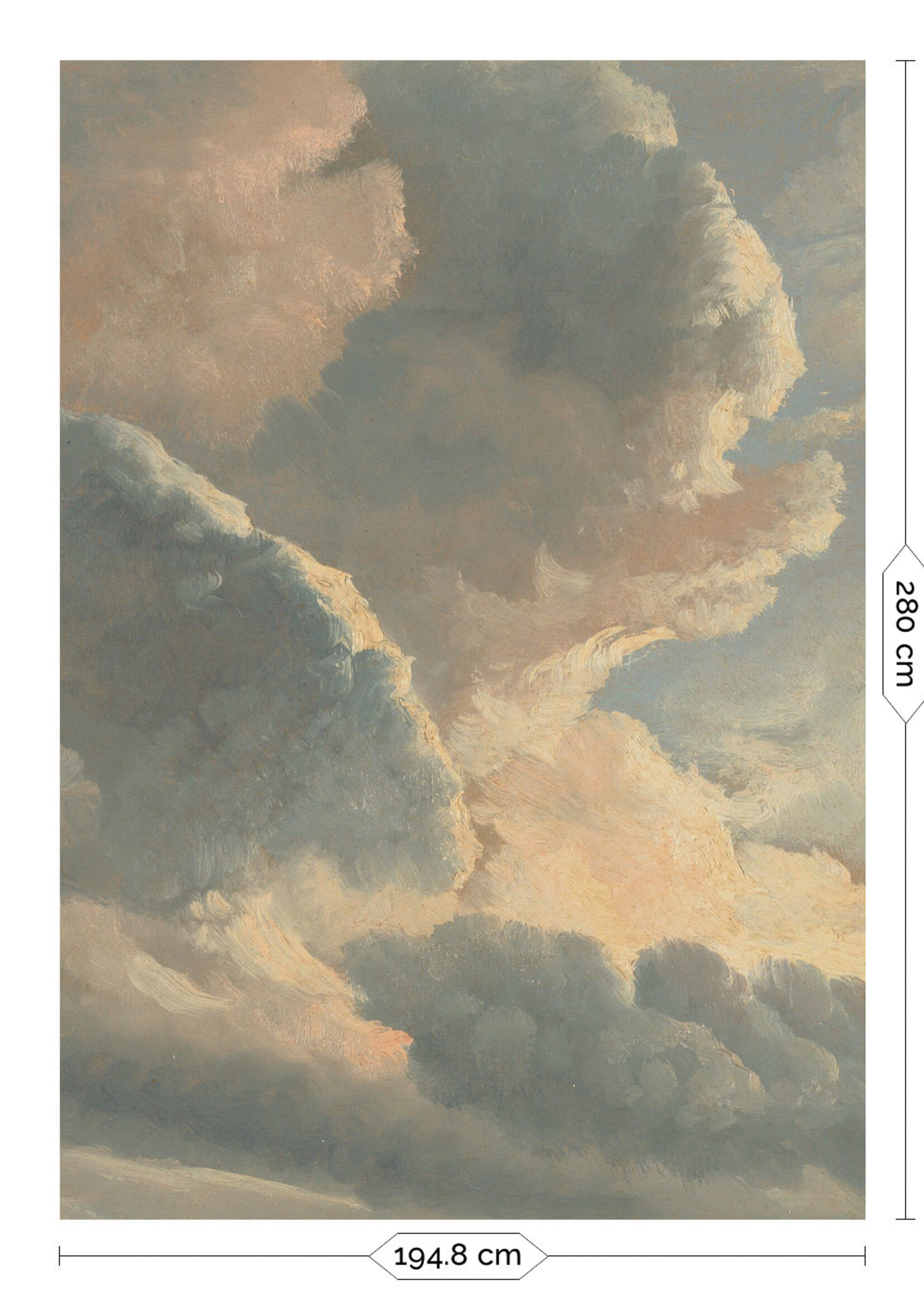 Wandvullend Fototapete Golden Age Clouds