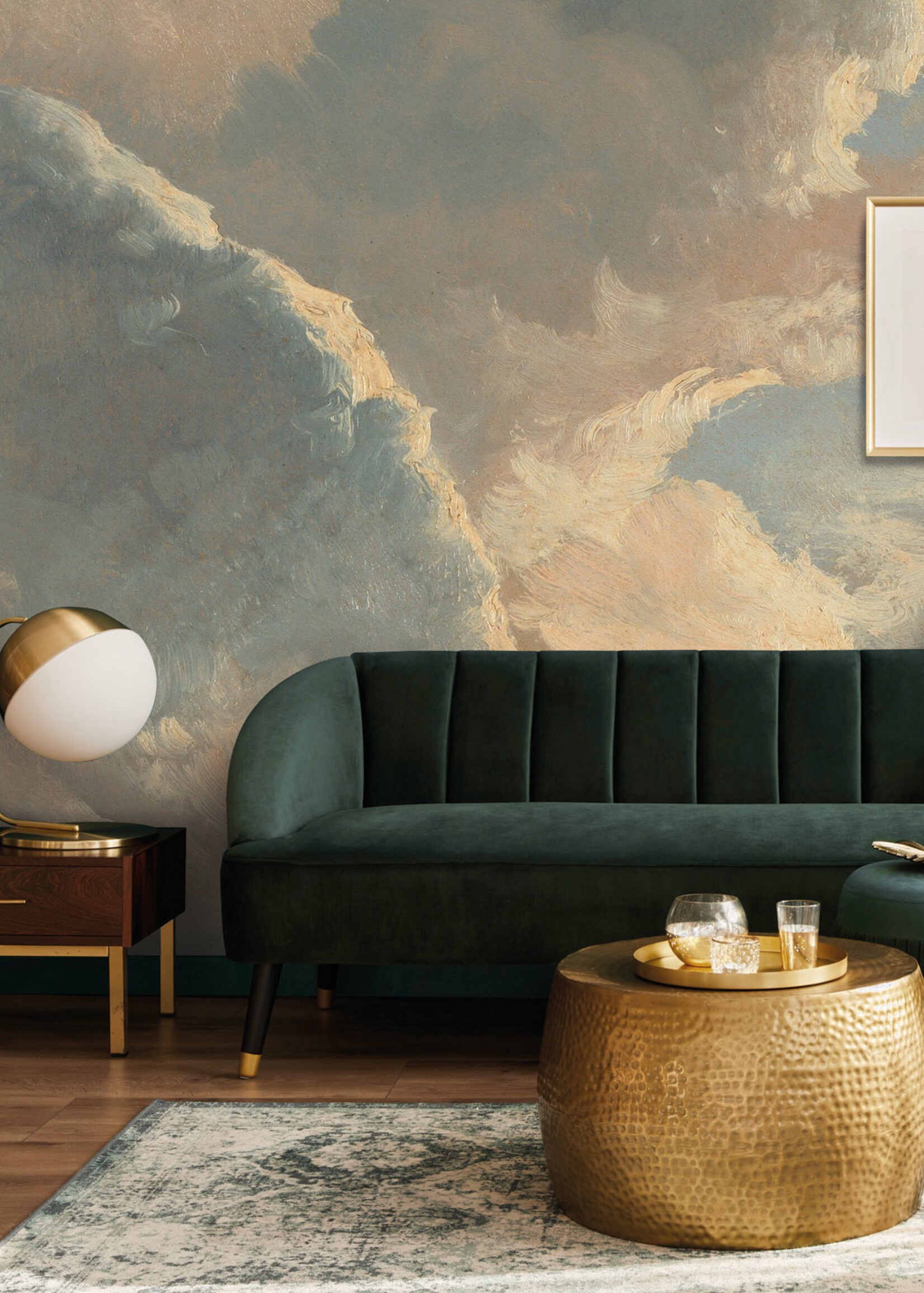Wandvullend Wall Mural Golden Age Clouds