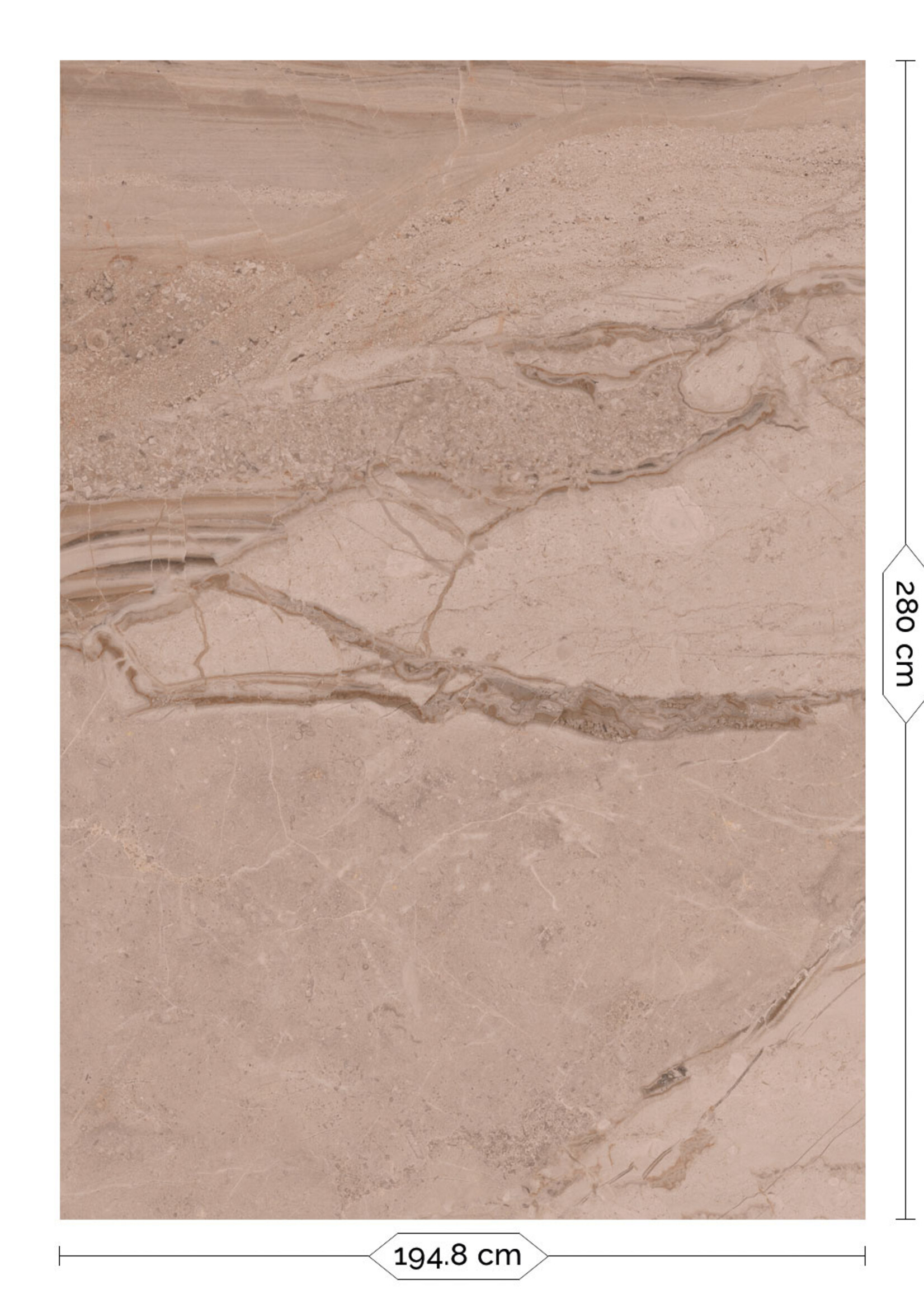 Wandvullend Fototapete Marble, Rosa