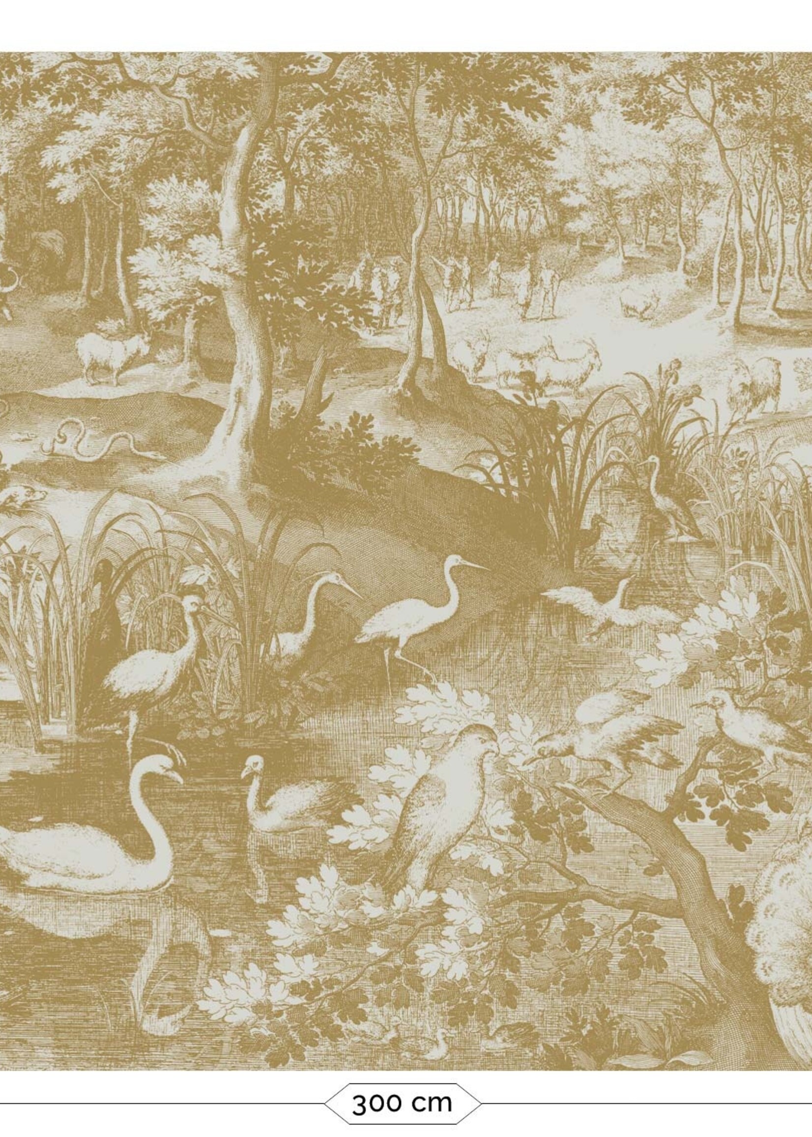 Goud metallic | Afwasbaar Gold metallic wall mural Engraved Landscapes, Sand
