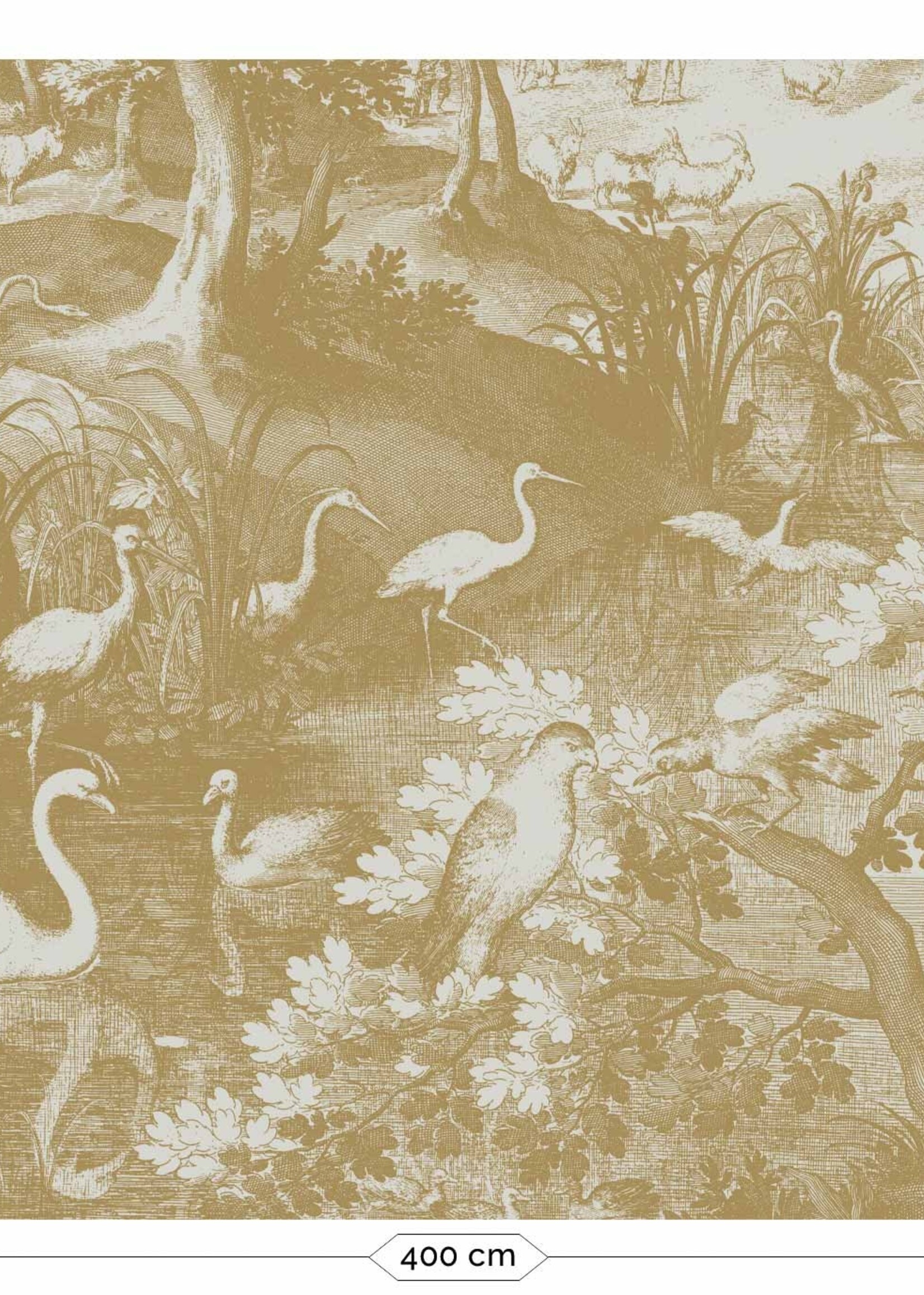 Goud metallic | Afwasbaar Gold metallic wall mural Engraved Landscapes, Sand