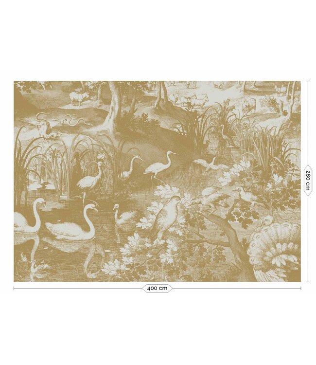 Gold-Tapete Engraved Landscapes, Sand