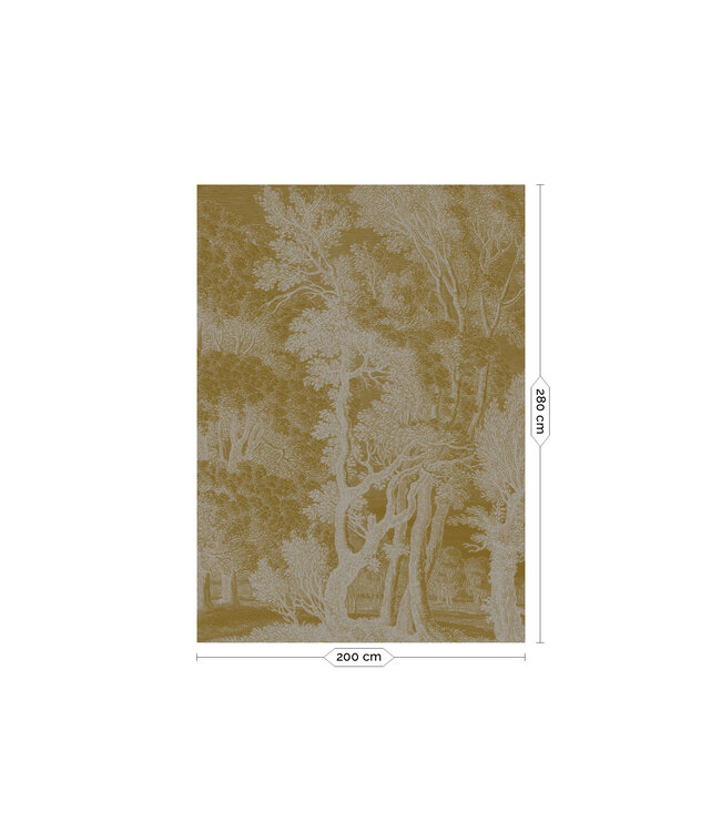 Goud behang Engraved Landscapes, Grijs