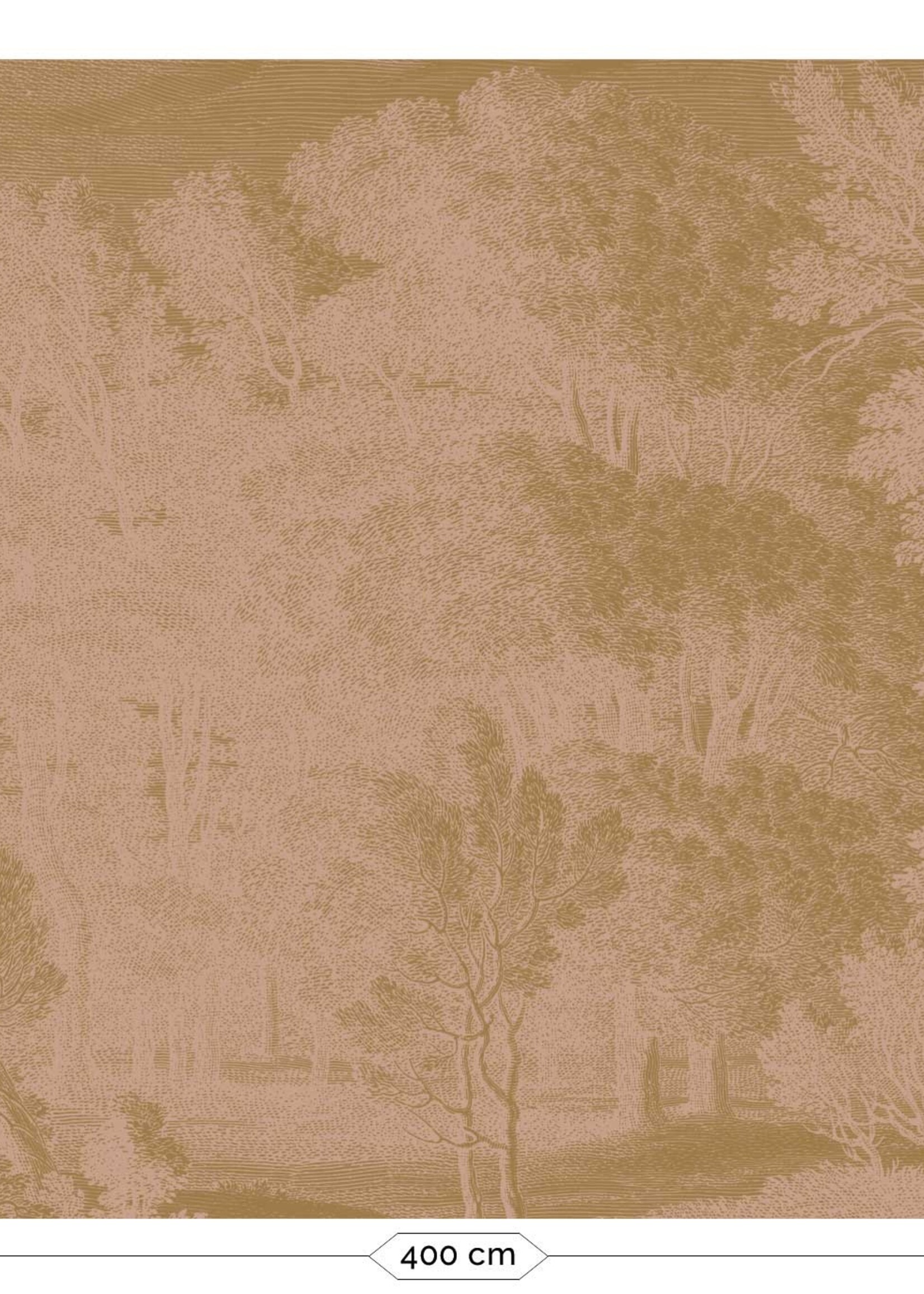 Goud metallic | Afwasbaar Gold metallic wall mural Engraved Landscapes, Nude