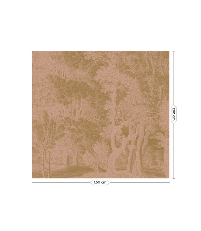 Goud behang Engraved Landscapes, Nude