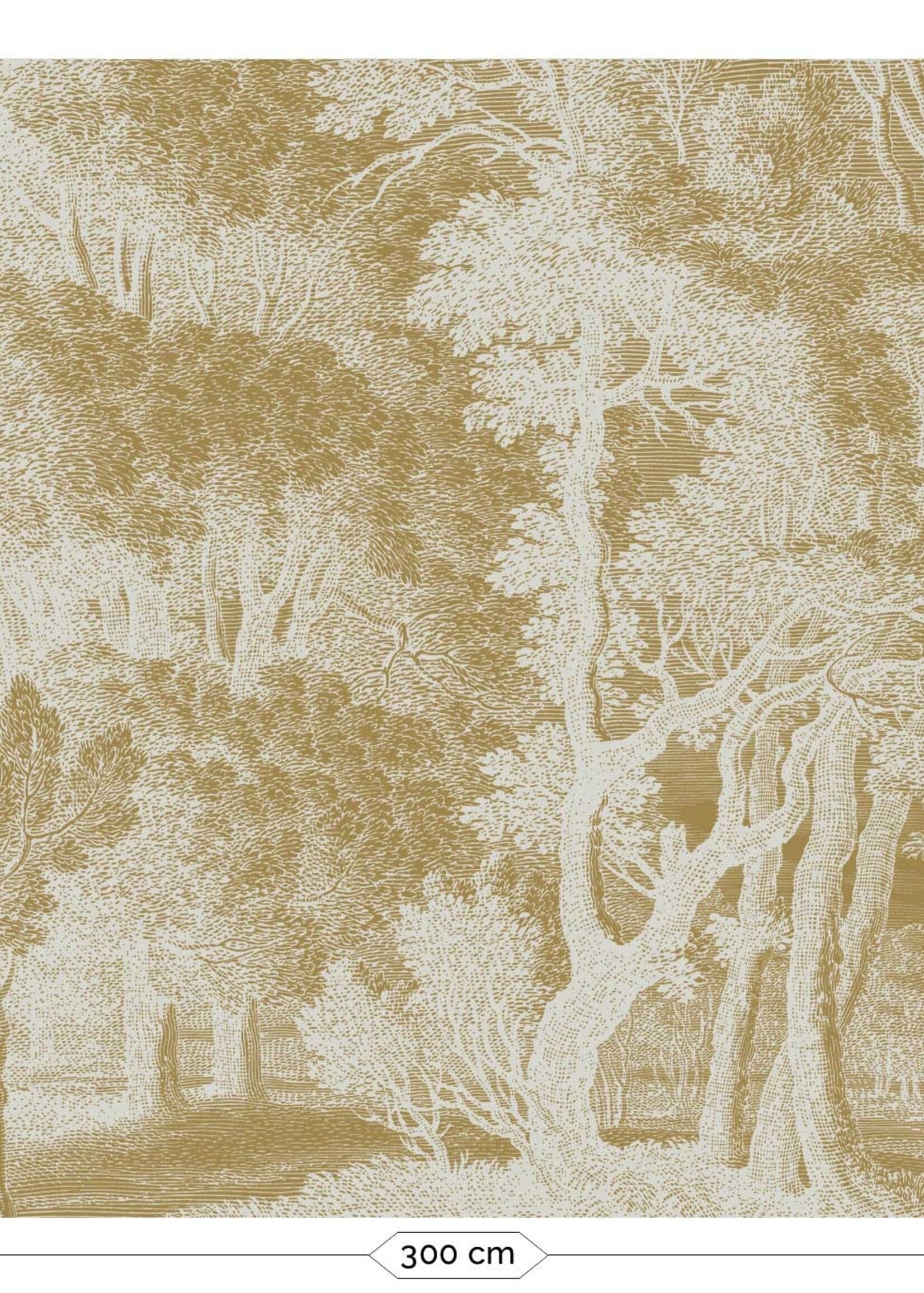 Goud metallic | Afwasbaar Gold metallic wall mural Engraved Landscapes, Sand