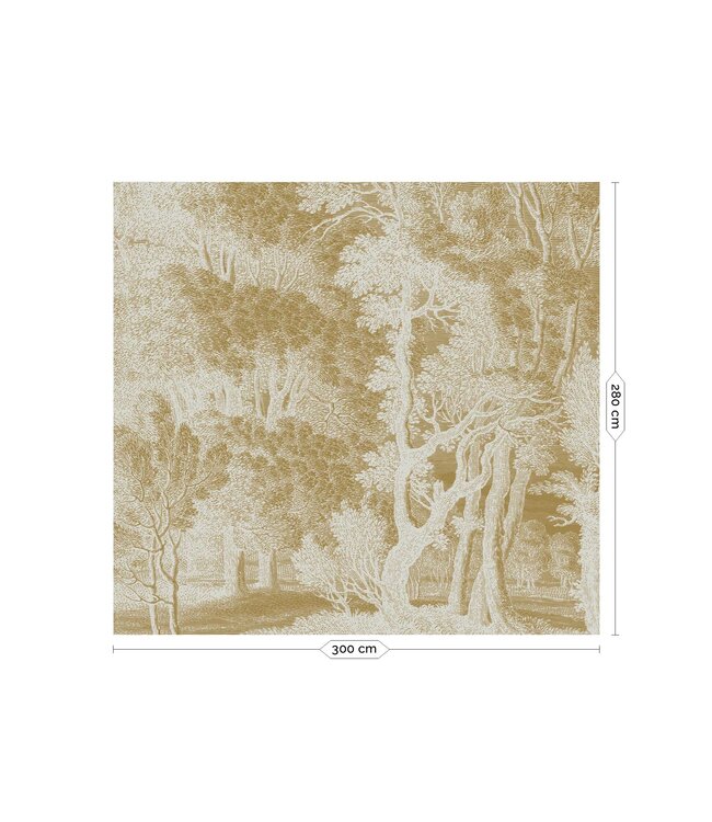 Gold-Tapete Engraved Landscapes, Sand