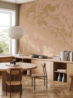 Goud metallic | Afwasbaar Gold metallic wall mural Engraved Landscapes