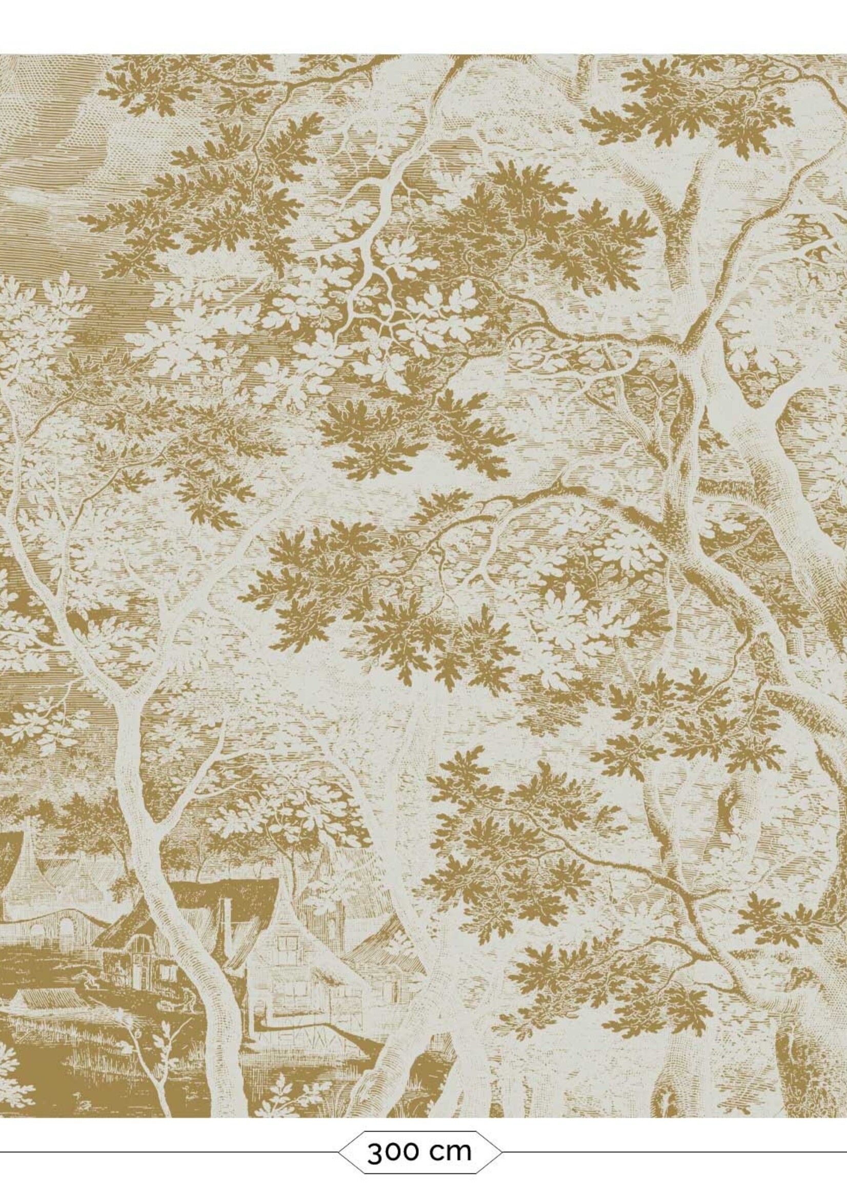 Goud metallic | Afwasbaar Gold metallic wall mural Engraved Landscapes, Sand