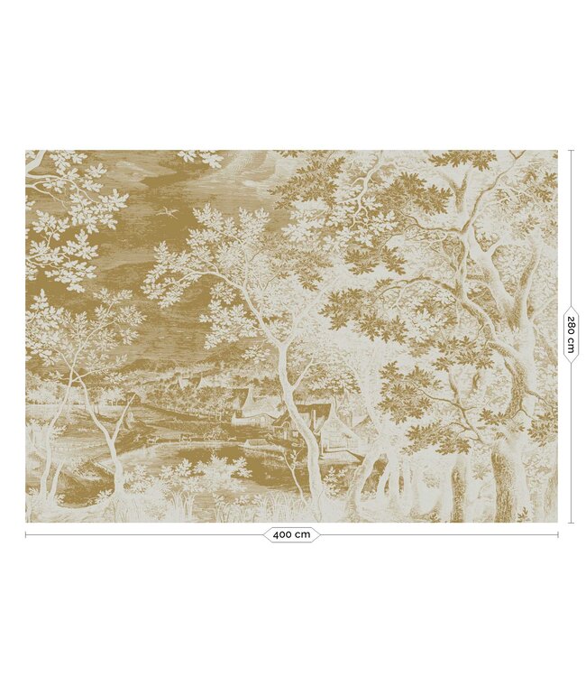 Gold-Tapete Engraved Landscapes, Sand