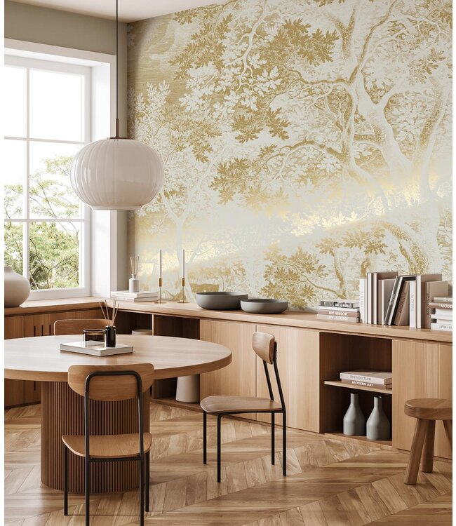 Gold-Tapete Engraved Landscapes, Sand