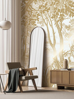 Goud behang Engraved Landscapes