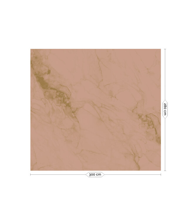 Goud behang marmer, oudroze