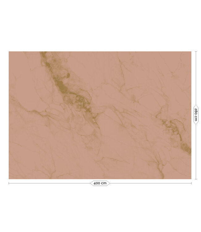 Goud behang marmer, oudroze