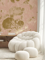 Goud behang Golden Age Flowers