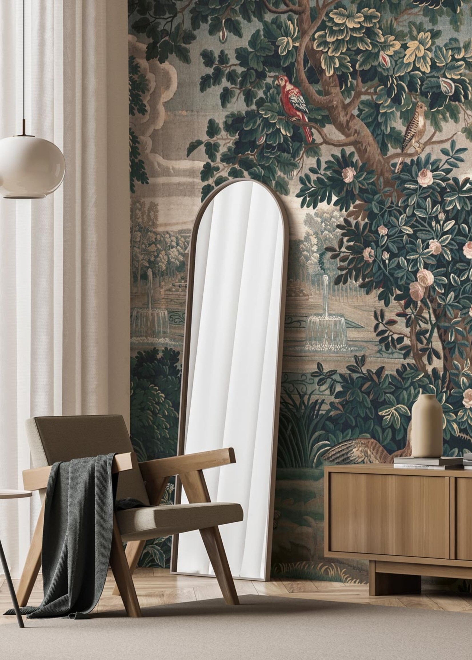 Wandvullend Landscape Tapestries, Tapete aus alten Wandteppichen