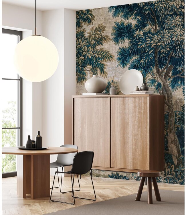 Landscape Tapestries, behang van vintage wandkleed