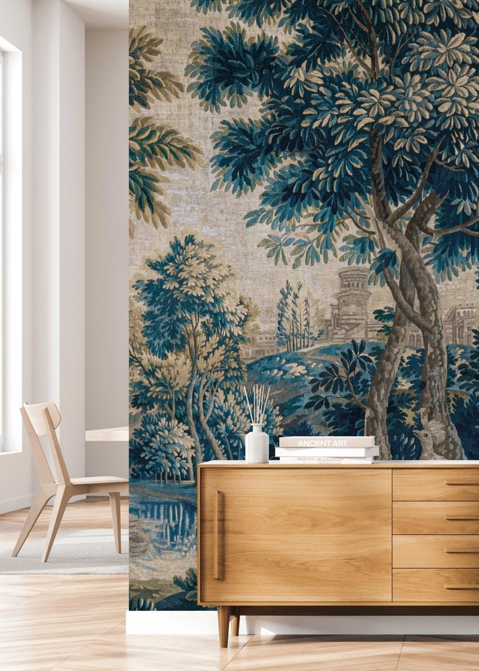 Wandvullend Landscape Tapestries, wallpaper from vintage tapestry