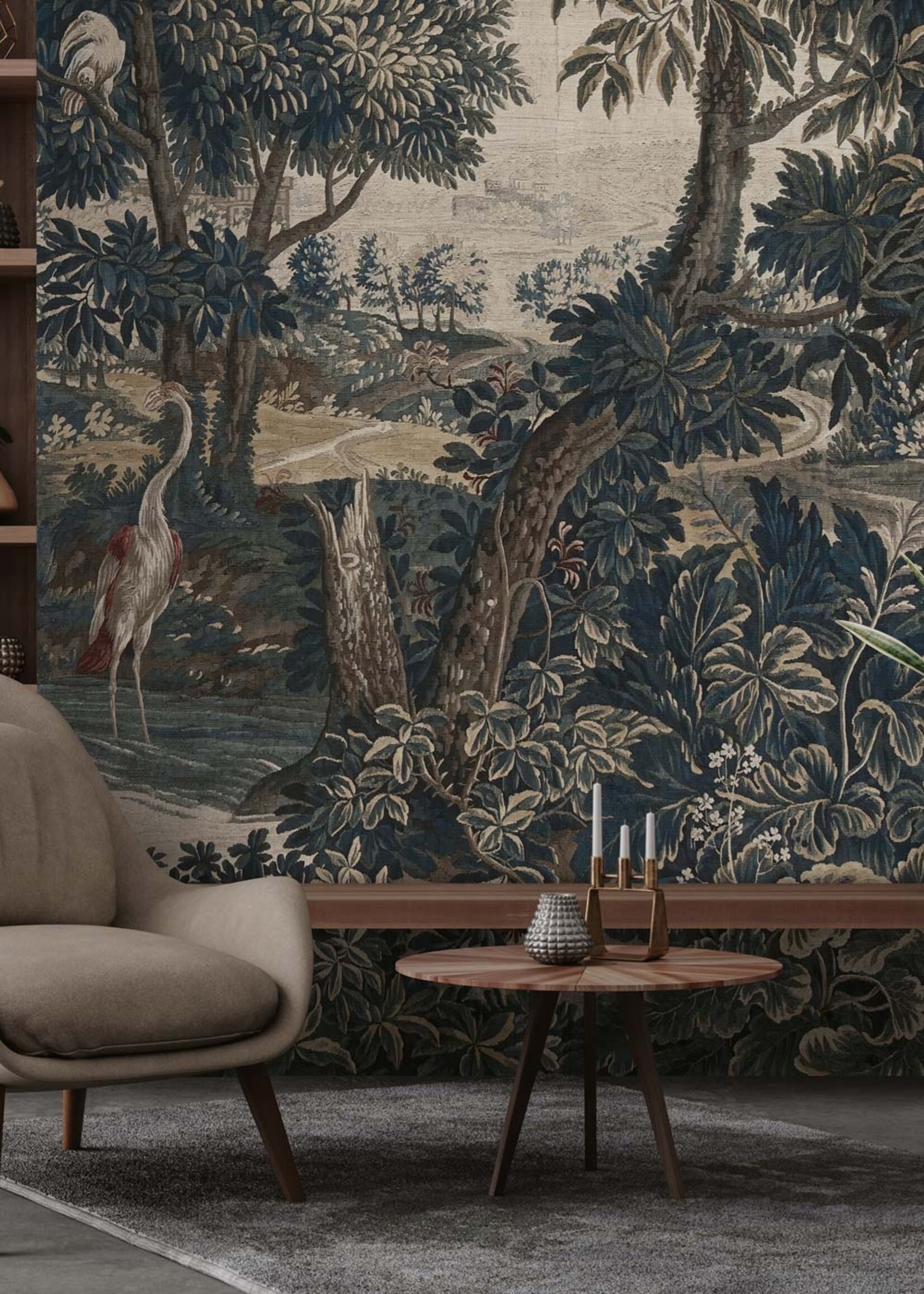 Wandvullend Landscape Tapestries, wallpaper from vintage tapestry
