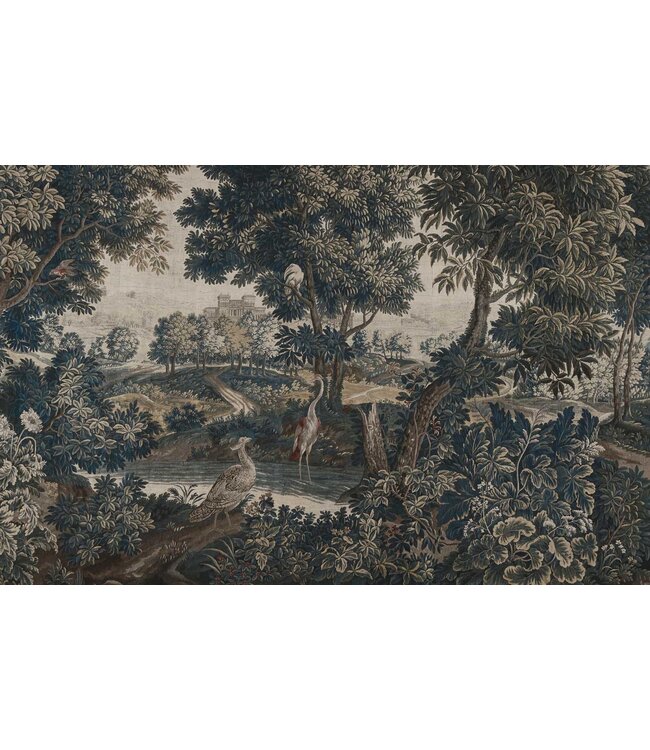 Landscape Tapestries, behang van vintage wandkleed