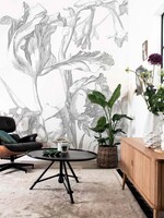 Bloemen behang Engraved Flowers