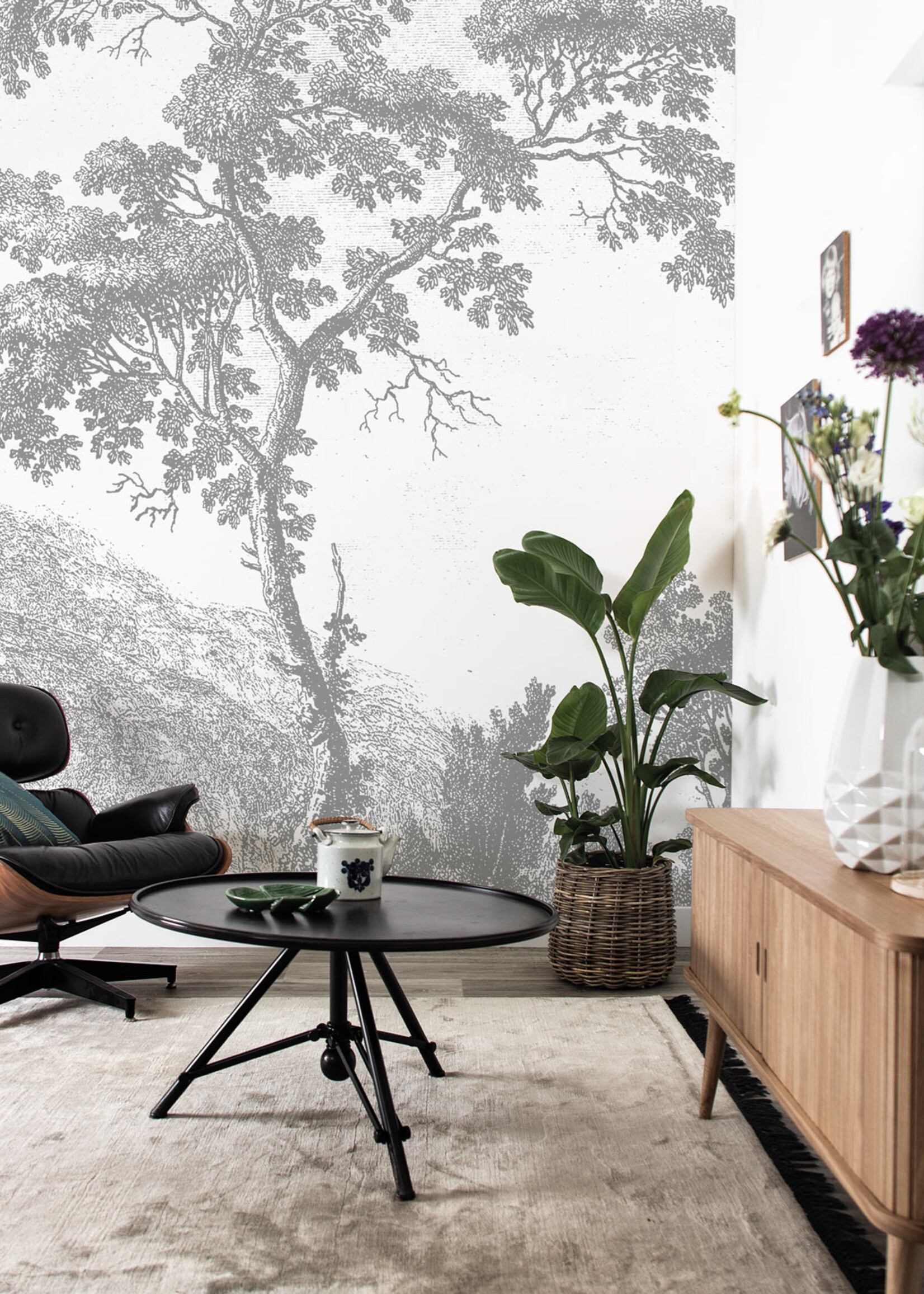 Landschap behang Engraved Landscapes