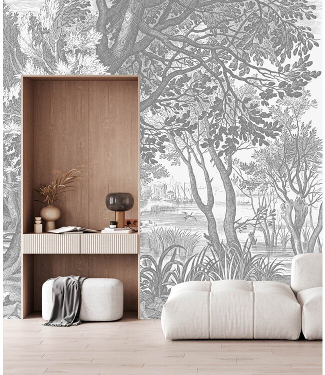 Landschap behang Engraved Landscapes