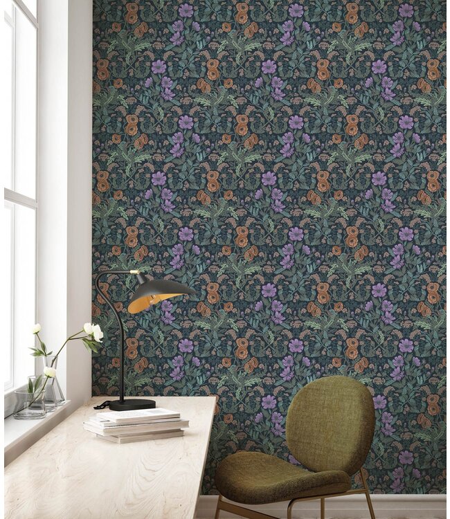 Tapete mit botanische Muster von Floor Rieder, 100 x 280 cm