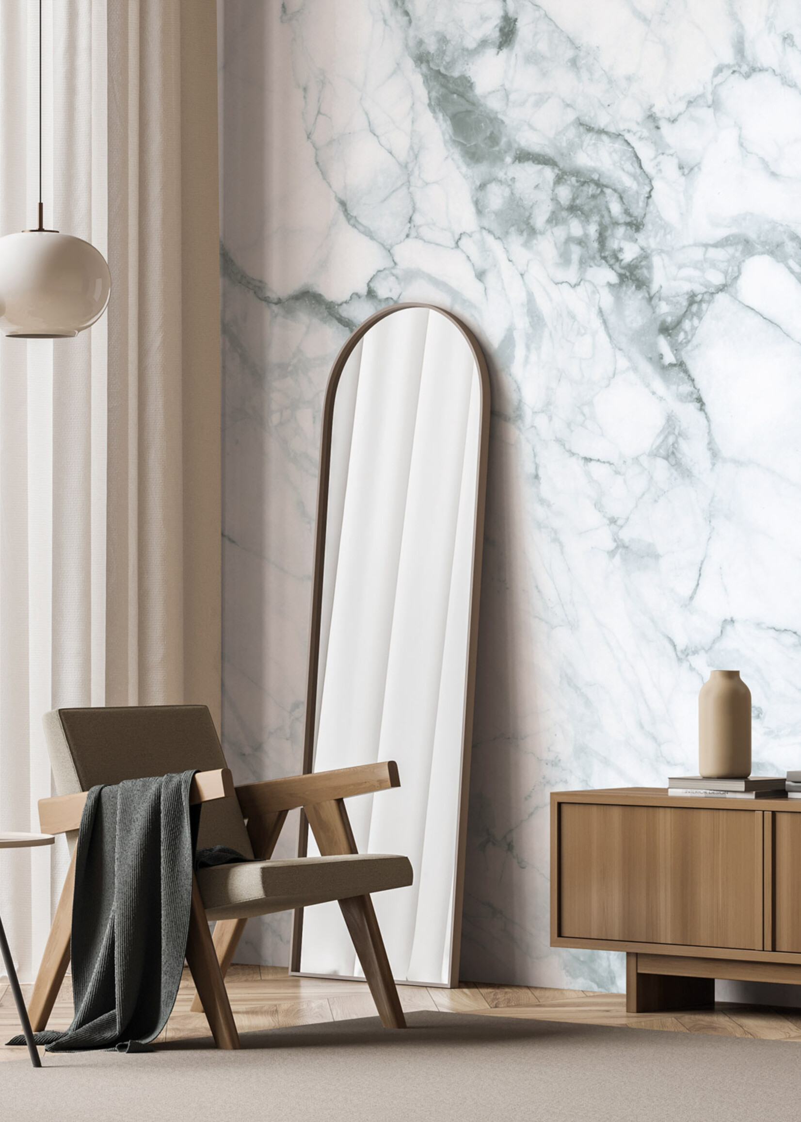 Marmer behang, Carrara