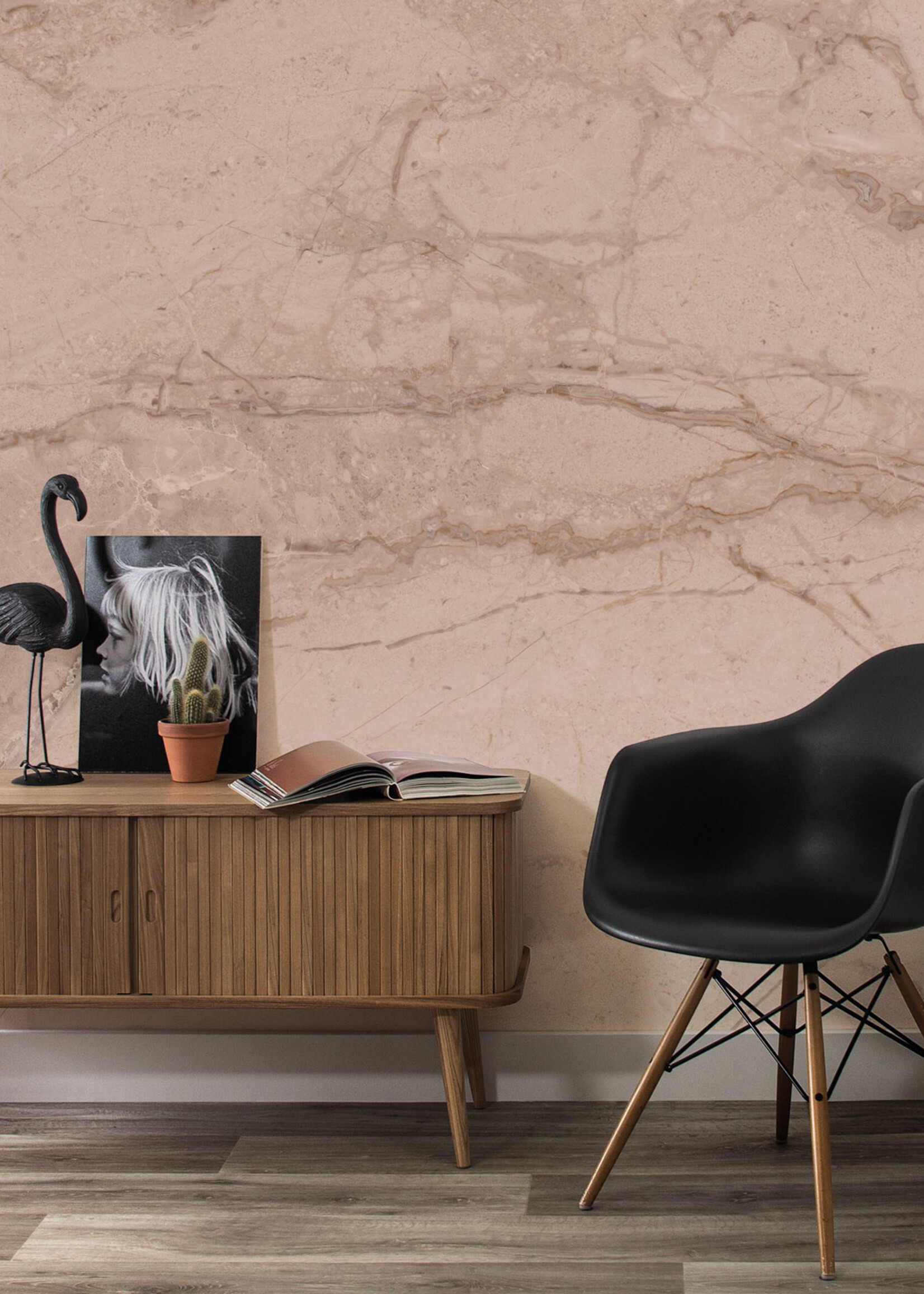Wandvullend Wall Mural Marble, Nude