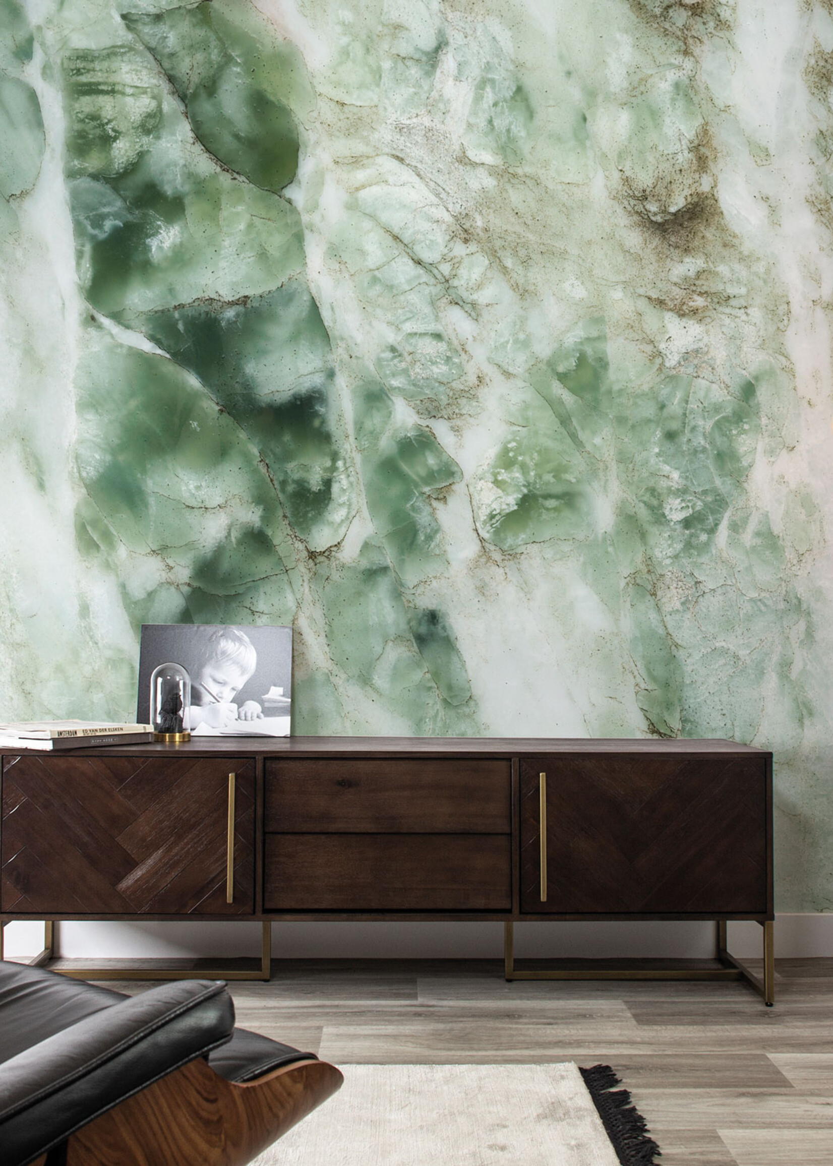 Wall Mural Marble, Green