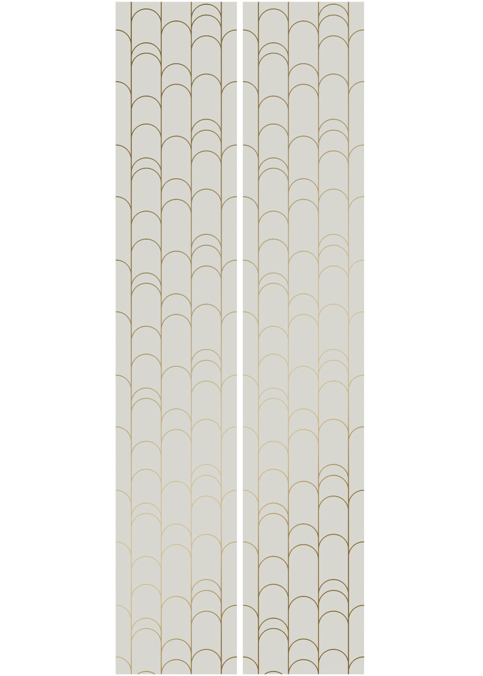Goud metallic | Afwasbaar Golden Lines, Gold geometric lines wallpaper, Sand, Washable, 100 x 280 cm