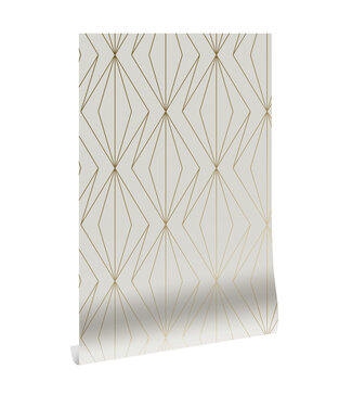 Goud metallic | Afwasbaar Golden Lines, Gold geometric lines wallpaper, Sand