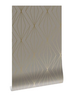 Goud metallic | Afwasbaar Golden Lines, Gold geometric lines wallpaper, Taupe