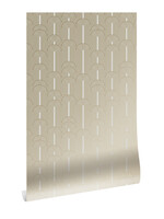 Goud metallic | Afwasbaar Golden Lines, Tapete mit goldenen Linien, Sand