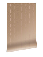 Goud metallic | Afwasbaar Golden Lines, Goud geometrisch lijnen behang, Nude