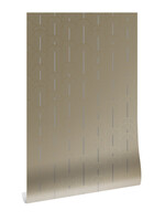 Goud metallic | Afwasbaar Golden Lines, Tapete mit goldenen Linien, Taupe