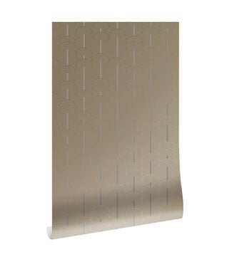 Goud metallic | Afwasbaar Golden Lines, Gold geometric lines wallpaper, Taupe