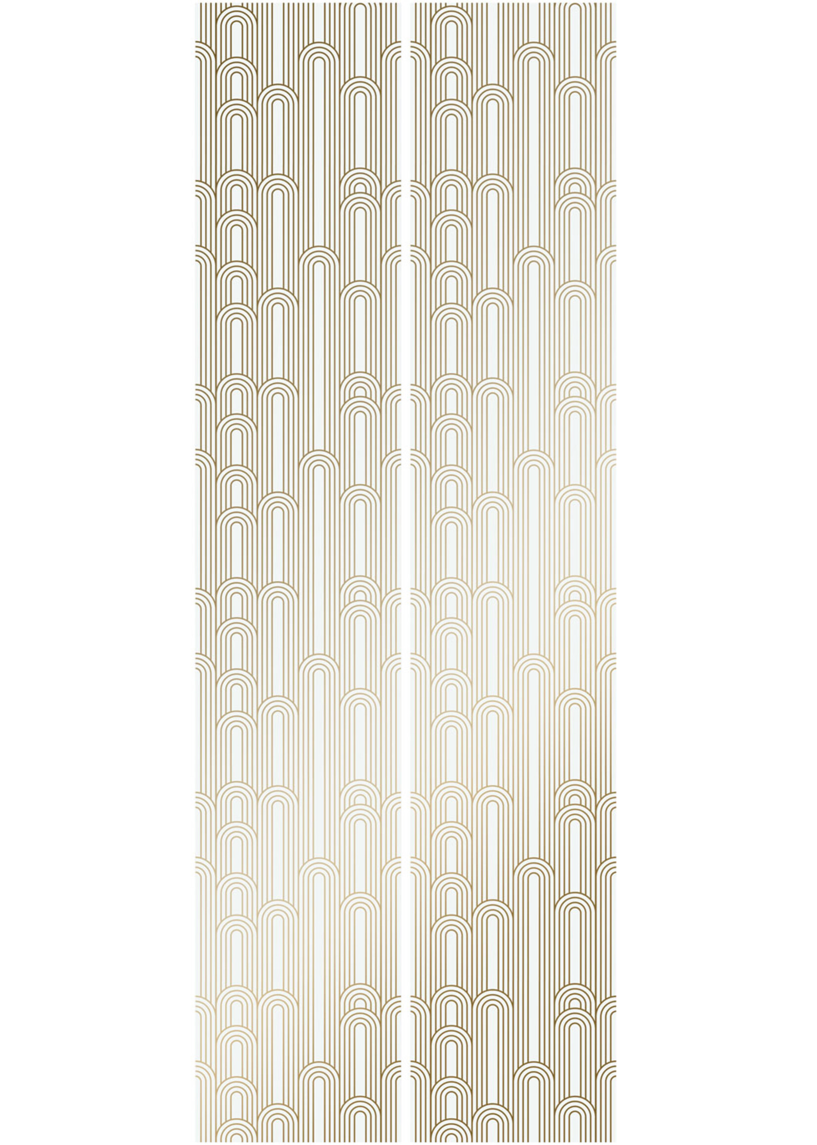 Goud metallic | Afwasbaar Golden Lines, Goud geometrisch lijnen behang, Off-white, Afwasbaar, 100 x 280 cm