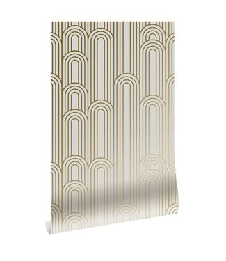 Goud metallic | Afwasbaar Golden Lines, Gold geometric lines wallpaper, Sand