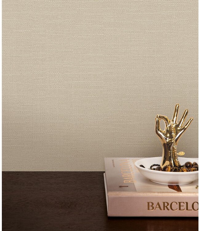 Behang linnen look Natural Chique, Venice, 53 x 1000 cm