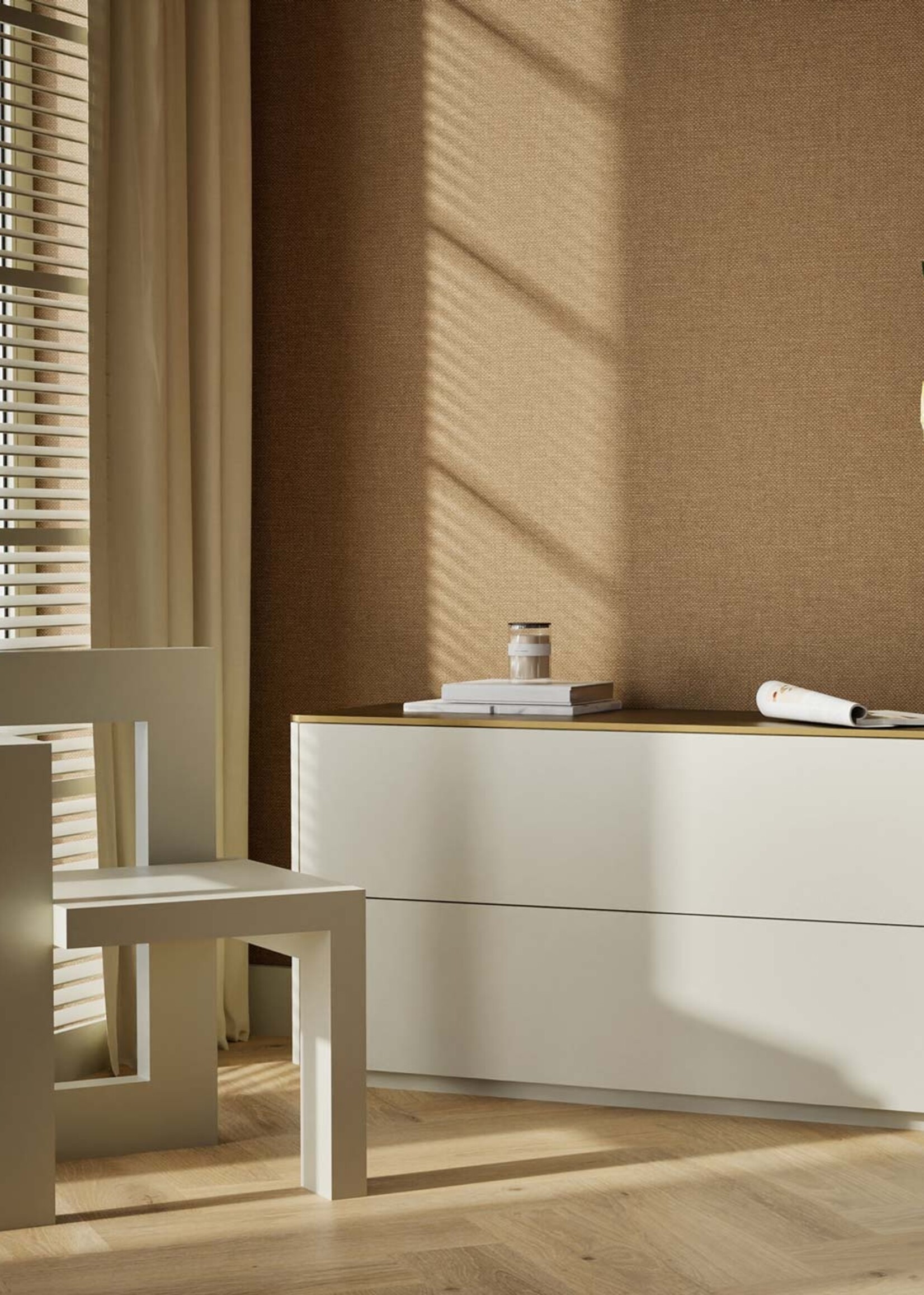 Afwasbaar | Voelbare textuur Natural Chique wallpaper, Atlanta, 53 x 1000 cm