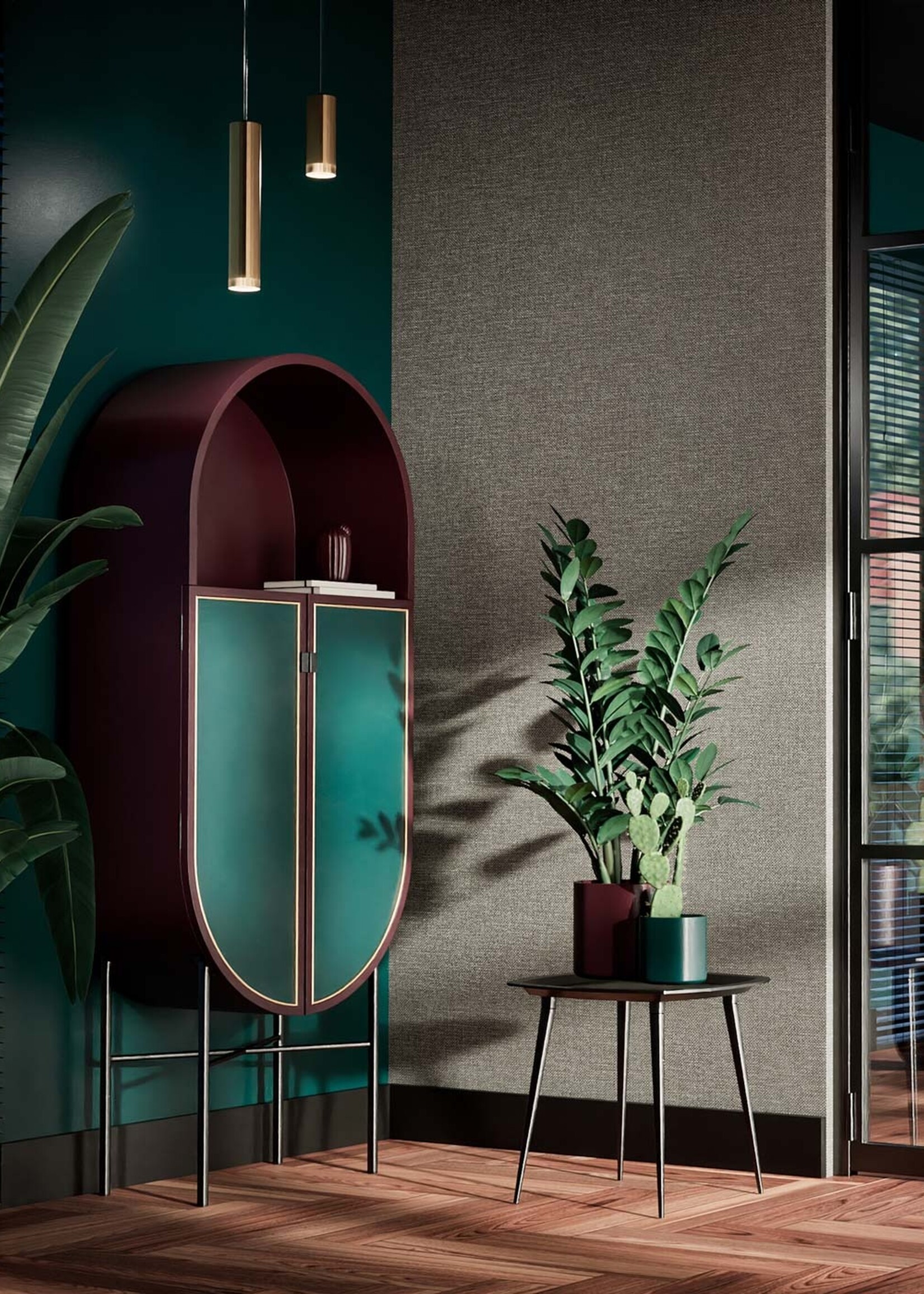 Afwasbaar | Voelbare textuur Behang linnen look Natural Chique, Portland, 53 x 1000 cm